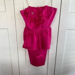 Lilly Pulitzer Vibrant Pink Satin Dress